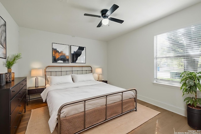 4204 Golden Spice Dr, San Antonio, TX 78222 - bedroom featuring wood finished floors and ceiling fan