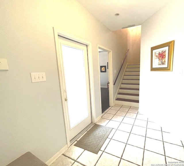 614 Slumber, San Antonio, TX 78260 - foyer featuring stairs and light tile patterned floors