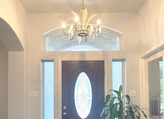 614 Slumber, San Antonio, TX 78260 - entryway featuring a chandelier