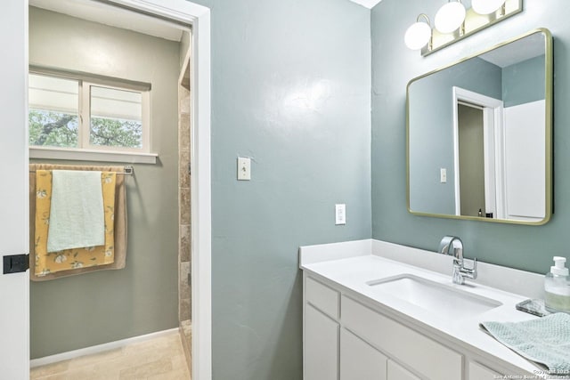 11214 Whisper Fls, San Antonio, TX 78230 - bathroom with vanity and baseboards