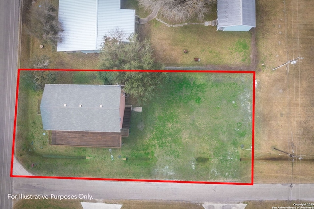 902 Harrison Prt, Oconnor, TX 77982 - aerial view of property and surrounding area featuring property boundaries highlighted
