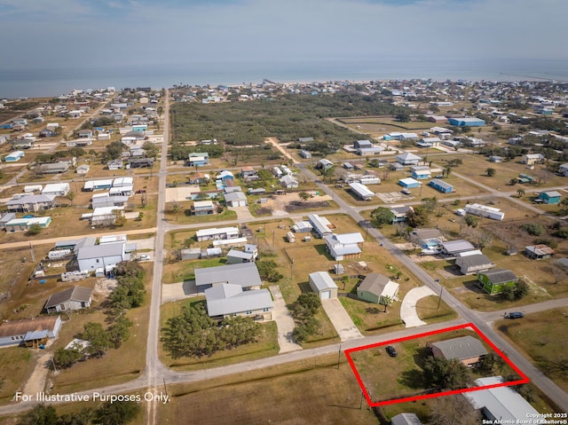 902 Harrison Prt, Oconnor, TX 77982 - aerial view of residential area with property parcel outlined