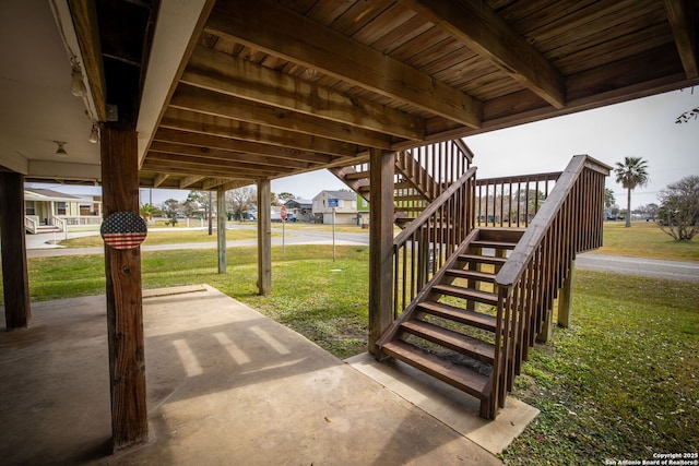 902 Harrison Prt, Oconnor, TX 77982 - view of patio / terrace with stairway