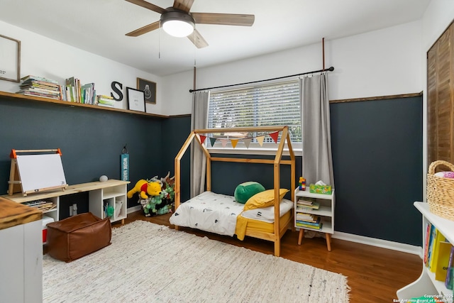 2102 Encino Clf, San Antonio, TX 78259 - bedroom featuring wood finished floors and ceiling fan
