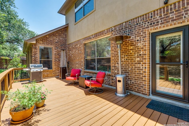 3415 Crest Noche Dr, San Antonio, TX 78261 - wooden deck featuring area for grilling
