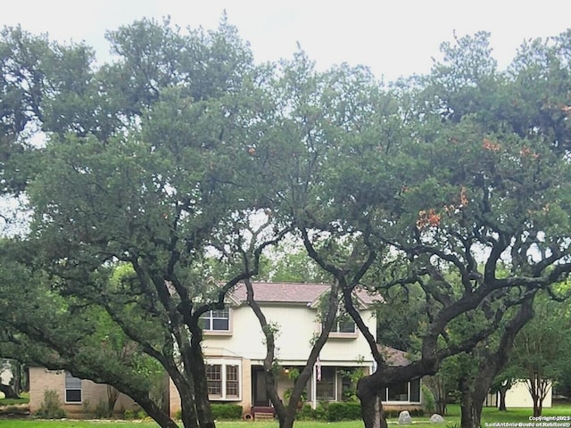 26615 Autumn Gln, Boerne, TX 78006 - view of front of home featuring a front yard and stucco siding