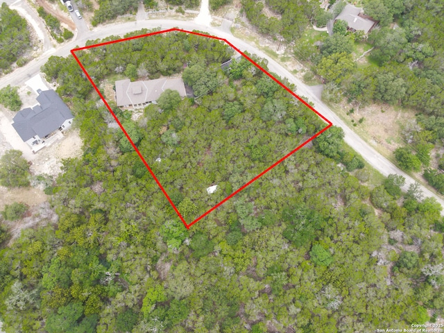 317 Saddle Mtn, Boerne, TX 78006 - aerial overview of property's location featuring property parcel outlined