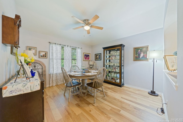 5327 Stormy Skies, San Antonio, TX 78247 - dining space featuring light wood finished floors and ceiling fan