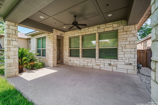 1702 Terra Alta, San Antonio, TX 78209 - view of patio with a ceiling fan