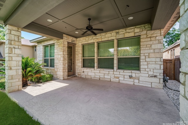 1702 Terra Alta, San Antonio, TX 78209 - view of patio / terrace with ceiling fan