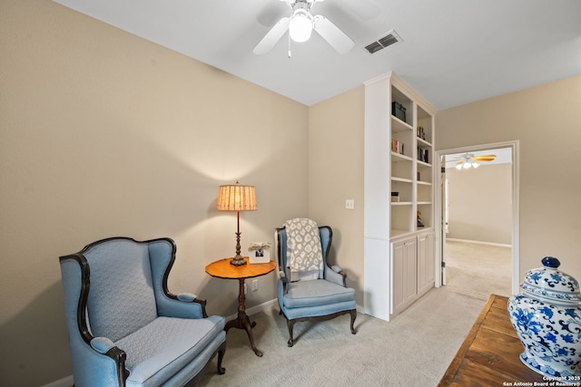 7 Mcinnis, Bulverde, TX 78163 - living area with ceiling fan and carpet floors