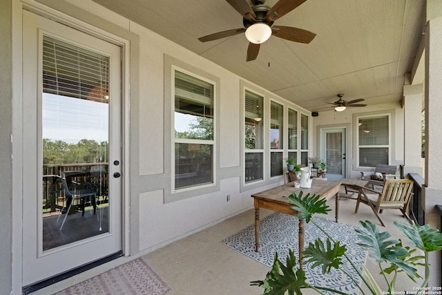 8903 Gate Pass, Boerne, TX 78015 - view of patio featuring ceiling fan and outdoor lounge area