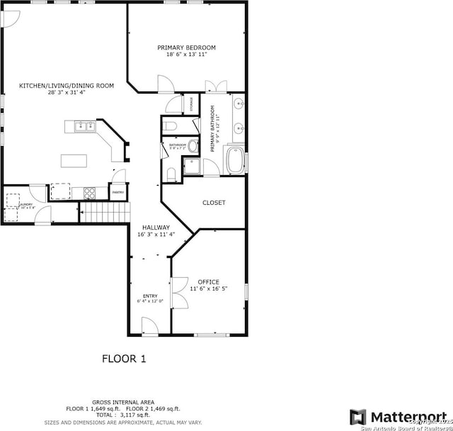 24514 Bliss Cyn, San Antonio, TX 78260 - view of property floor plan