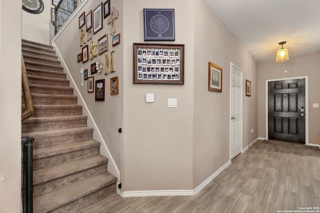 27306 Pollock, San Antonio, TX 78260 - foyer entrance with wood finished floors and stairs