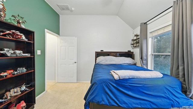 1739 Oak Gln, New Braunfels, TX 78132 - bedroom featuring vaulted ceiling and carpet