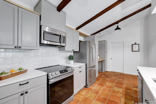 2116 Turkey Ledge, San Antonio, TX 78232 - kitchen with appliances with stainless steel finishes, backsplash, and light countertops