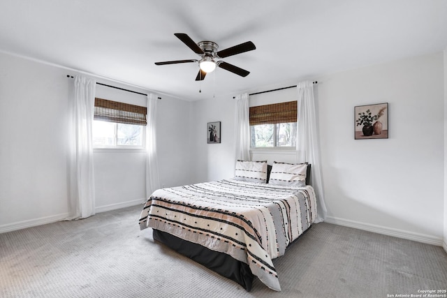 2116 Turkey Ledge, San Antonio, TX 78232 - bedroom with light carpet and ceiling fan