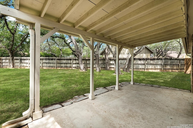 2116 Turkey Ledge, San Antonio, TX 78232 - fenced backyard featuring a patio area