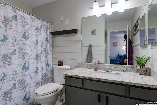 8211 Littleport, San Antonio, TX 78239 - ensuite bathroom featuring vanity and a shower with curtain