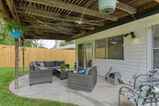 8211 Littleport, San Antonio, TX 78239 - view of patio with an outdoor hangout area
