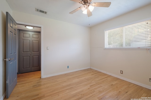 6914 Glen Gate, San Antonio, TX 78239 - spare room with light wood-style floors and a ceiling fan