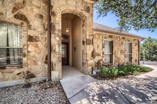 1463 Birch Ln, Fischer, TX 78623 - property entrance with stone siding