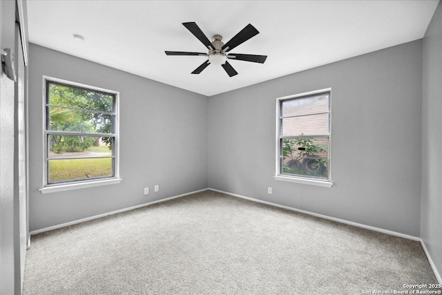 910 Mount Kisco, San Antonio, TX 78213 - spare room featuring plenty of natural light, carpet floors, and a ceiling fan