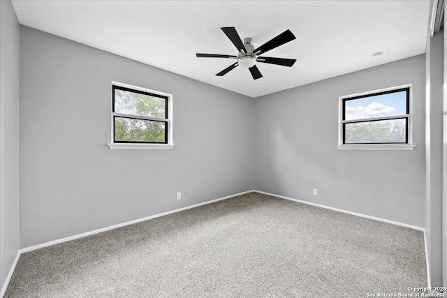 910 Mount Kisco, San Antonio, TX 78213 - carpeted empty room featuring baseboards and ceiling fan