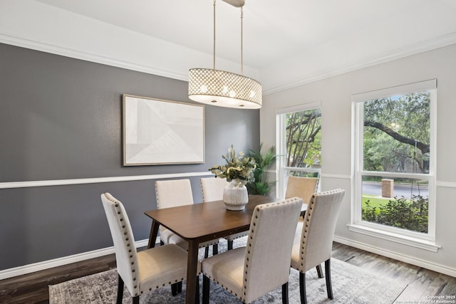 4130 Luckenbach, San Antonio, TX 78251 - dining room with wood finished floors and ornamental molding