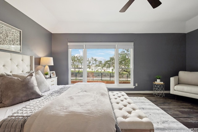 4130 Luckenbach, San Antonio, TX 78251 - bedroom featuring wood finished floors and a ceiling fan