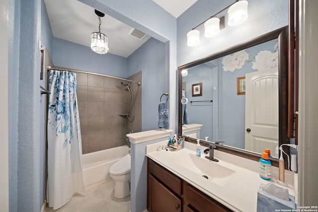 1573 Las Fontanasa, New Braunfels, TX 78132 - bathroom featuring vanity, shower / bath combination with curtain, and tile patterned flooring