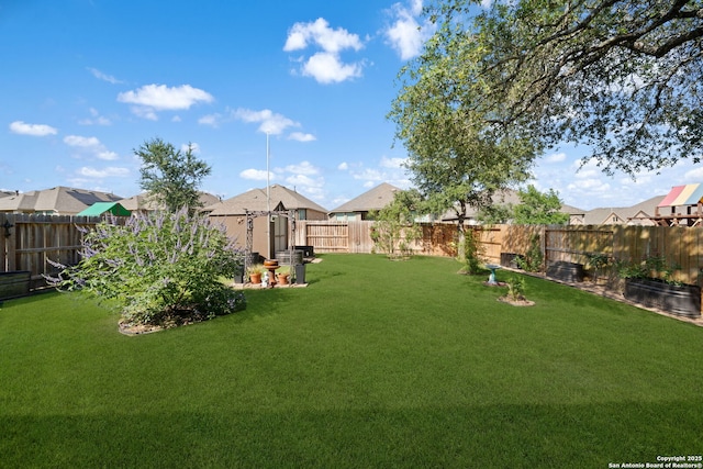 1573 Las Fontanasa, New Braunfels, TX 78132 - fenced backyard with a residential view