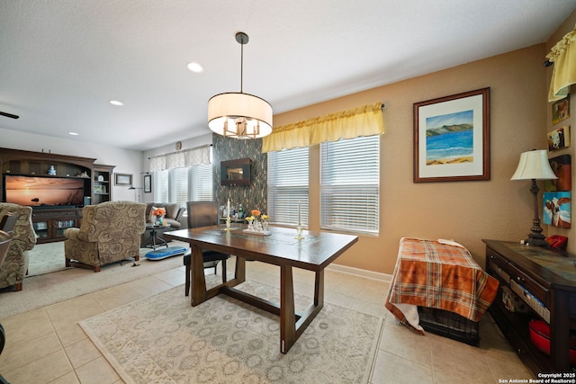 1573 Las Fontanasa, New Braunfels, TX 78132 - dining area with light tile patterned flooring and recessed lighting