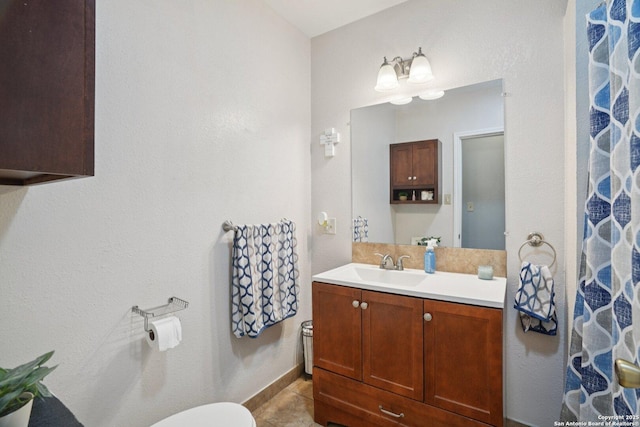 714 N Esplanade, Karnes City, TX 78118 - bathroom with vanity and tile patterned floors