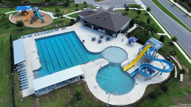 14034 Breccia, San Antonio, TX 78253 - drone / aerial view of a pool