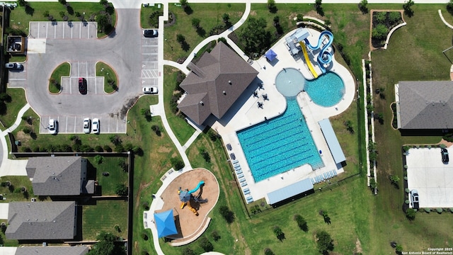 14034 Breccia, San Antonio, TX 78253 - drone / aerial view of a pool