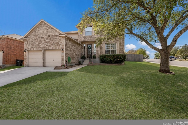 21731 Cliff Vw, San Antonio, TX 78259 - view of front of house featuring driveway, brick siding, and a garage