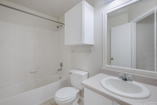 10217 Sandbrook, San Antonio, TX 78254 - bathroom with vanity, bathtub / shower combination, and tile patterned flooring