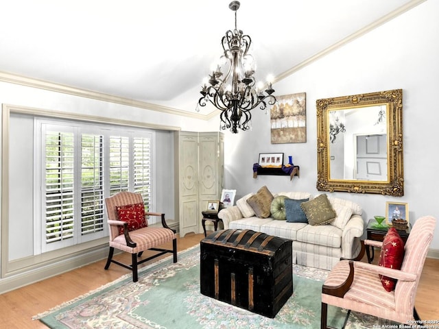 16018 Alsace, San Antonio, TX 78232 - living area with a chandelier, ornamental molding, and wood finished floors