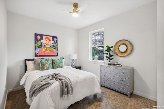 1939 W French Pl, San Antonio, TX 78201 - carpeted bedroom featuring baseboards and ceiling fan