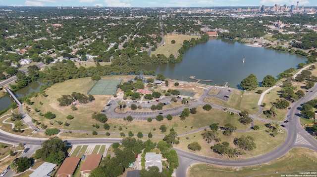 1939 W French Pl, San Antonio, TX 78201 - aerial overview of property's location with a large body of water