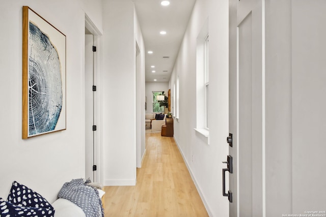 1939 W French Pl, San Antonio, TX 78201 - corridor featuring recessed lighting and light wood-type flooring