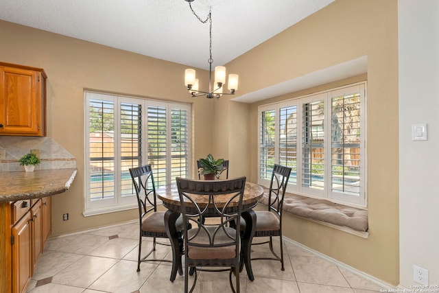 19502 Encino Bow, San Antonio, TX 78259 - dining area featuring plenty of natural light, a chandelier, and light tile patterned floors