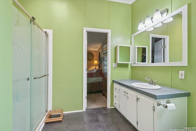 1111 Valeria, Marion, TX 78124 - ensuite bathroom with vanity and a shower