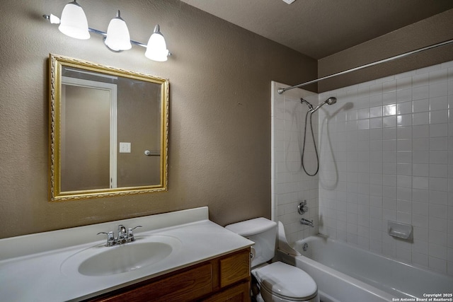 15306 Spring Dew, San Antonio, TX 78247 - full bathroom with vanity, shower / washtub combination, and a textured wall