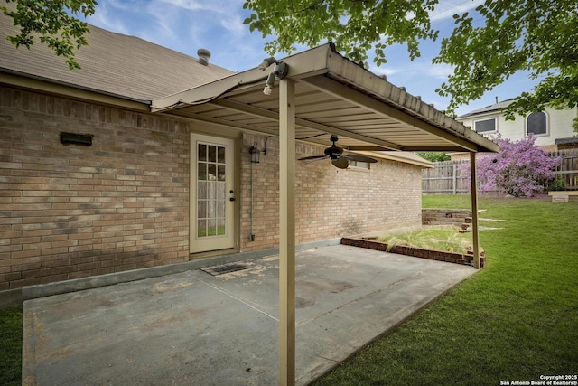 15306 Spring Dew, San Antonio, TX 78247 - view of patio / terrace with ceiling fan