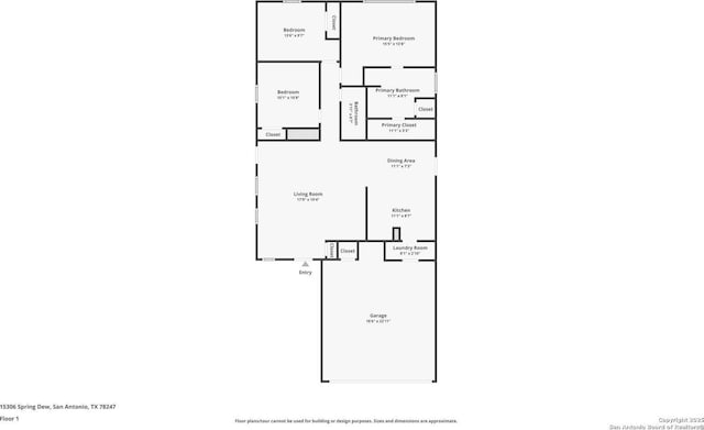 15306 Spring Dew, San Antonio, TX 78247 - view of property floor plan