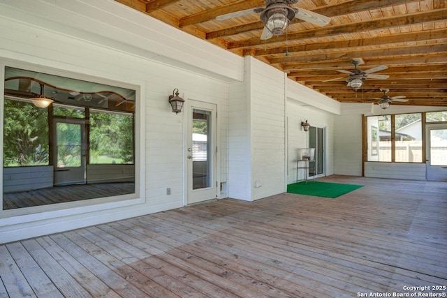 201 Cibolo Xing, Boerne, TX 78006 - deck with a ceiling fan