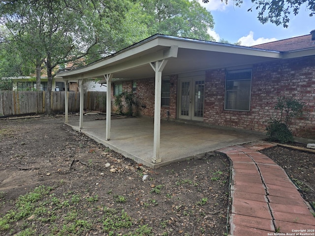 5214 King George, San Antonio, TX 78229 - view of patio featuring french doors