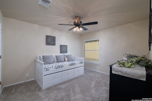 401 Canterbury, Cibolo, TX 78108 - bedroom with carpet and ceiling fan